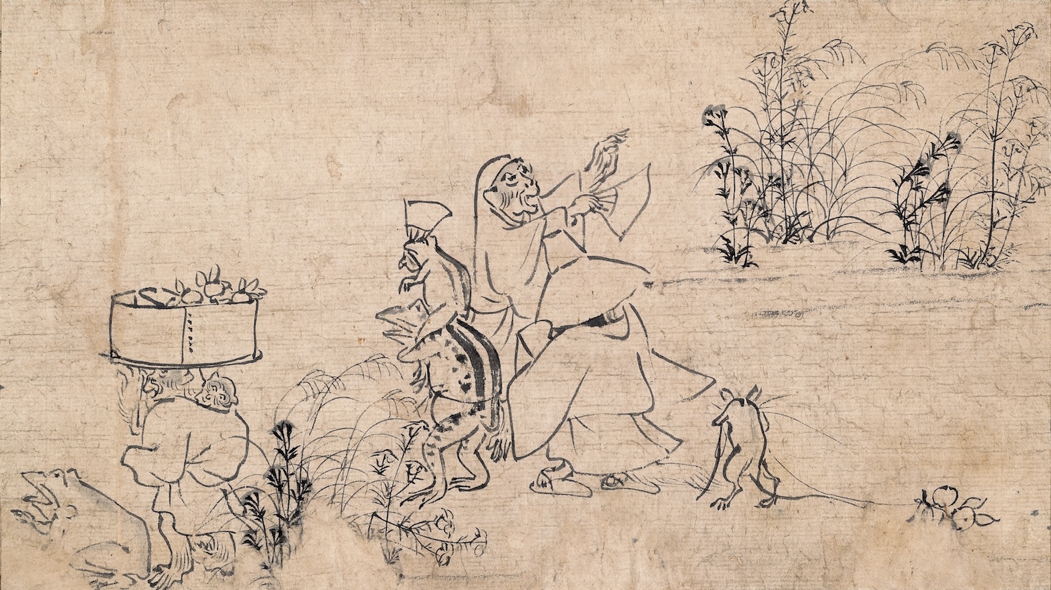 《鳥獣戯画断簡（甲巻）》平安時代 12世紀、重要文化財、MIHO MUSEUM　展示期間：3/27–4/23