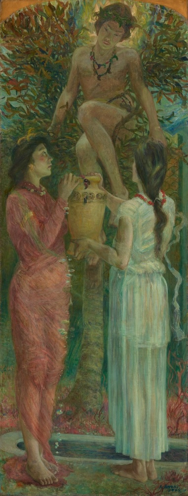 AOKI Shigeru, <br />
Paradise under the Sea, <br />
1907, Important Cultural Property, Artizon Museum, Ishibashi Foundation