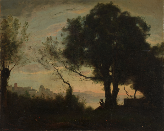 WADA Eisaku, Copy after Reminiscence of Castel Gandolfo by Camille Corot, 1903, Artizon Museum, Ishibashi Foundation