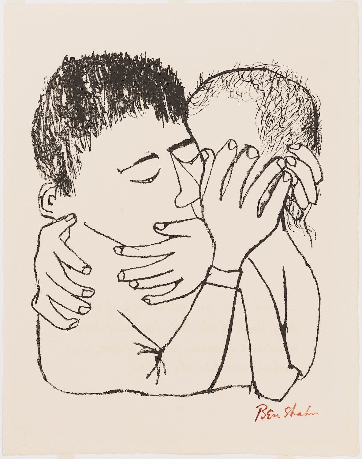 Ben SHAHN, <br />
XVII Memories of Many Nights of Love (For the Sake of a Single Verse … from The Notebooks of Malte Laurids Brigge by Rainer Maria Rilke), <br />
Published in 1968, Artizon Museum, Ishibashi Foundation<br />
©︎ Estate of Ben Shahn / VAGA at ARS, NY / JASPAR, Tokyo 2025 C5186