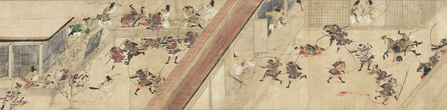 《平治物語絵巻　常盤巻》（部分）、鎌倉時代 13世紀、重要文化財、石橋財団アーティゾン美術館　部分展示（場面替えあり）