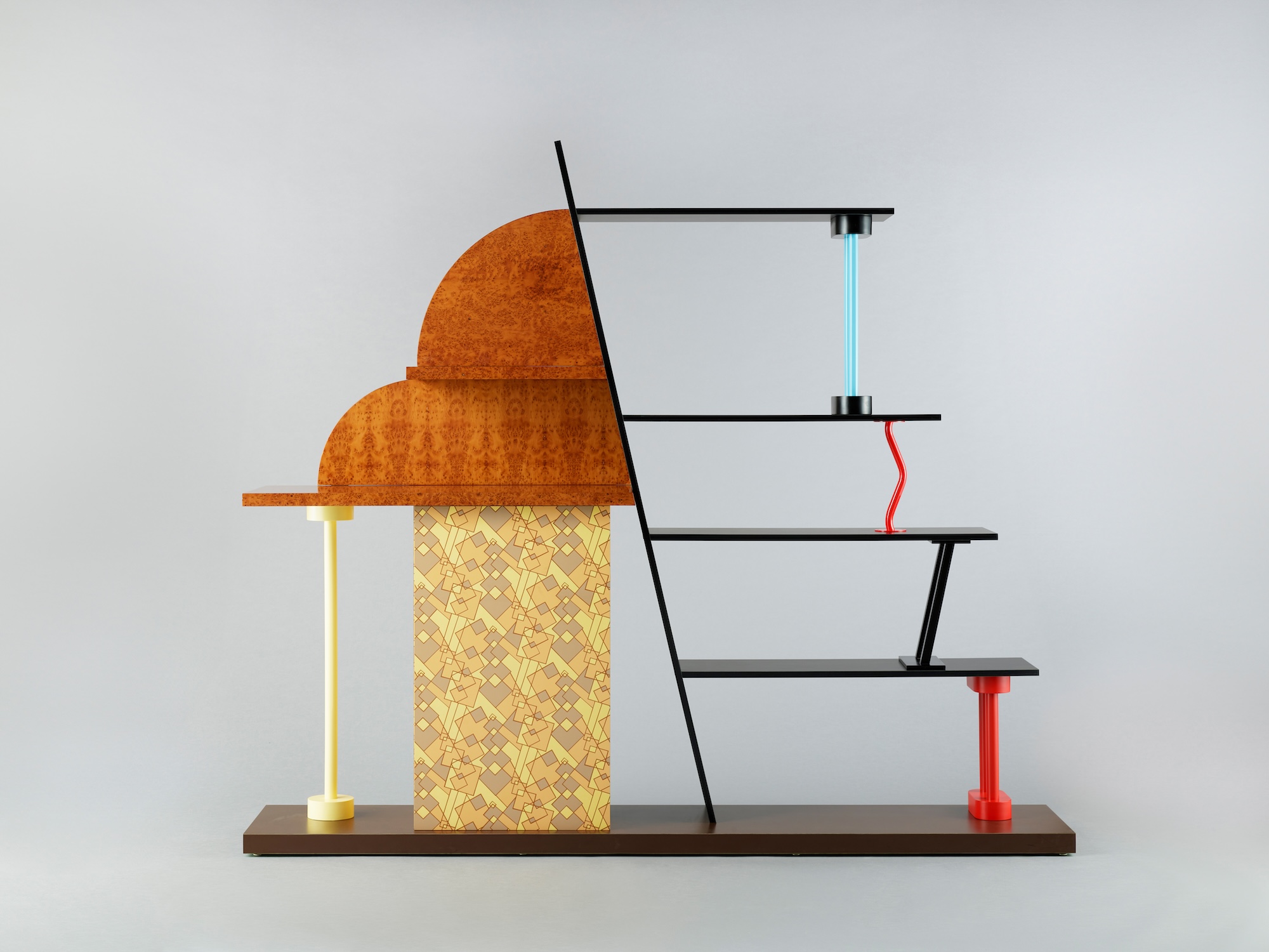 Ettore SOTTSASS, Malabar, 1982 (design) / 1982 (produced by Memphis Milano, fabricated by Bitossi), Artizon Museum, Ishibashi Foundation © Erede Ettore Sottsass