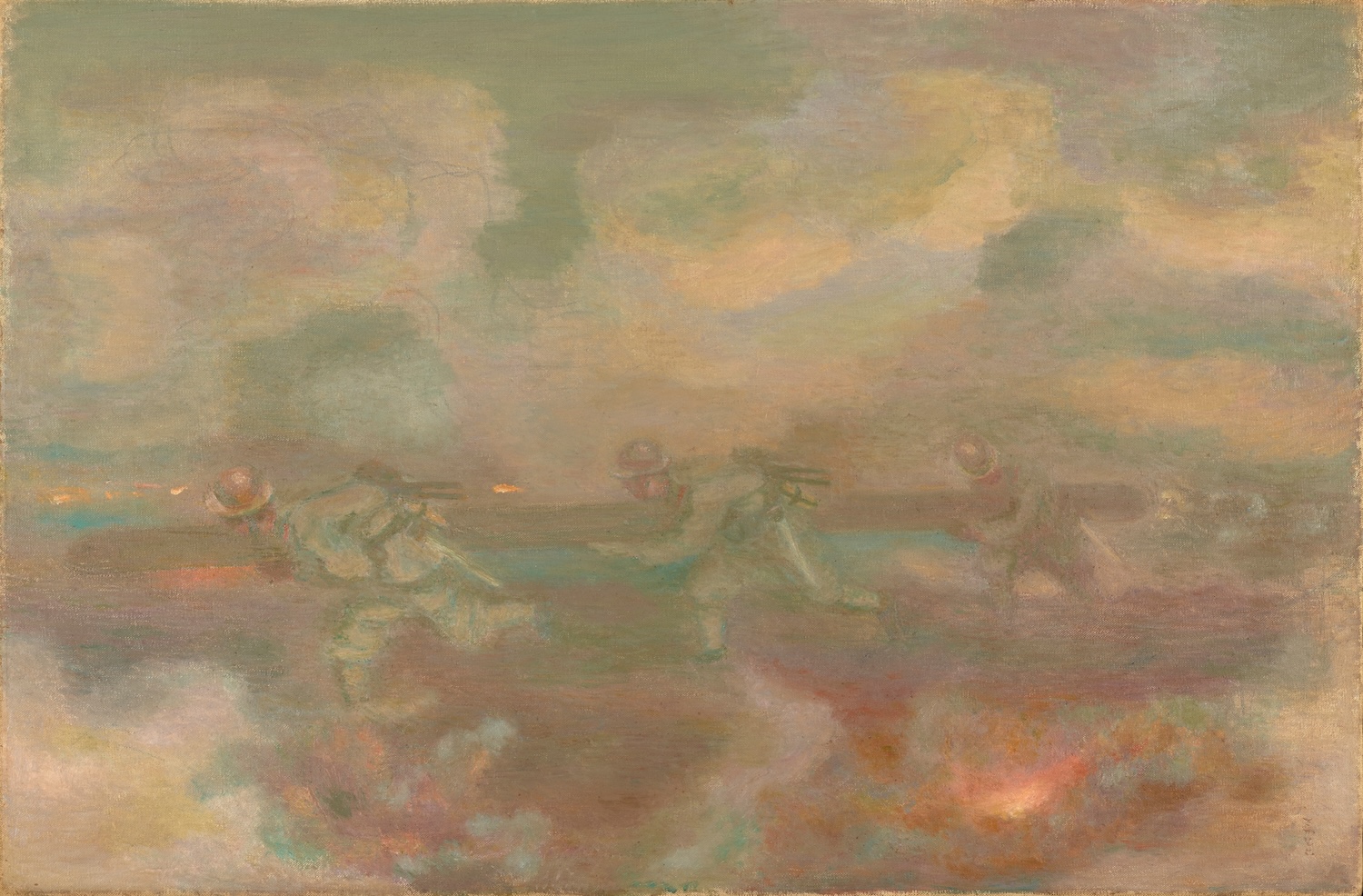 坂本繁二郎《肉弾三勇士》1935年、石橋財団アーティゾン美術館