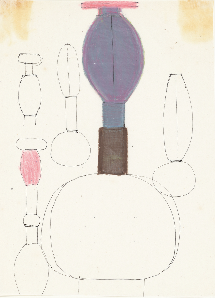 エットレ・ソットサス《トーテム・ドローイング》1964年、石橋財団アーティゾン美術館 © Erede Ettore Sottsass