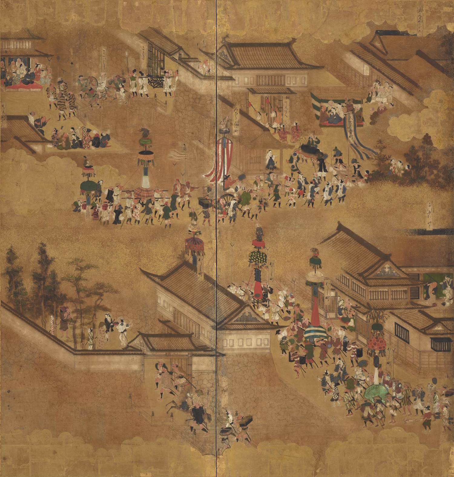 Edo Tenka Matsuri (Sanno Festival) (detail), <br />
Edo period, 17th century, Artizon Museum, Ishibashi Foundation <br />
On view: 4/3–5/24