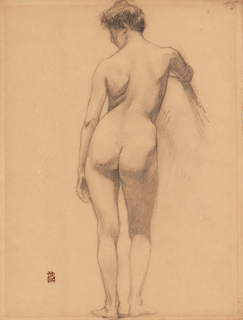 FUJISHIMA Takeji, Nude, 1906-07, Artizon Museum, Ishibashi Foundation